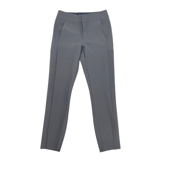 Athleta Pants - Athleta Stellar Trouser Pants Nylon Spandex Gray Pockets Womens Size 2 Ankle Zip
